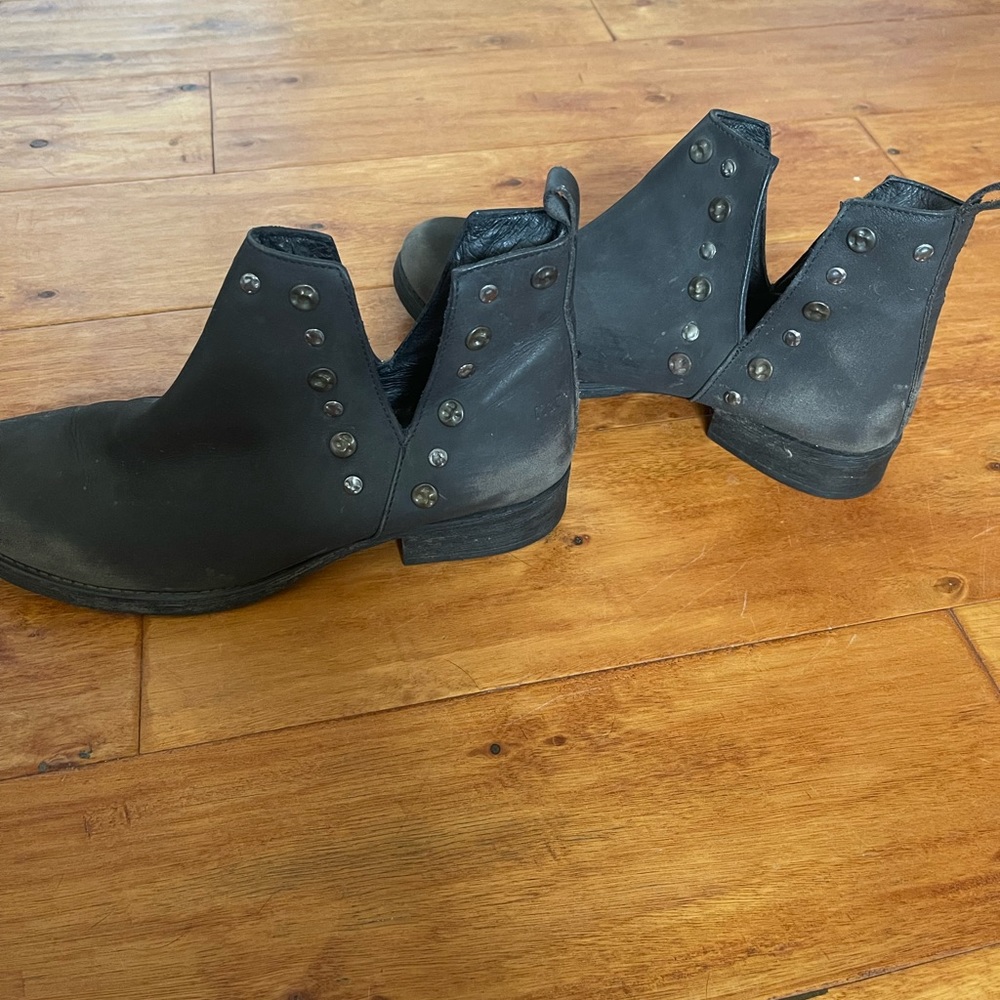 Black studded booties from urban outfitters